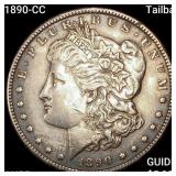 1890-CC Tailbar Morgan Silver Dollar HIGH GRADE+