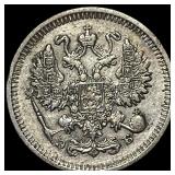 1909 Russia Silver 10 Kopeks