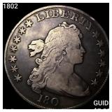 1802 Draped Bust Dollar NICELY CIRCULATED