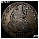 1872-CC Seated Liberty Half Dollar LIGHTLY CIRC
