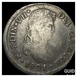 1821 Mexico Spanish Colony Silver 8 Reales