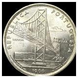 1966 Portugal Silver 20 Escudos