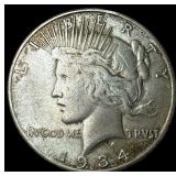 1934-S Silver Peace Dollar NEARLY UNCIRCULATED