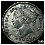 Canada Victoria Silver 10 Cents - Love Token