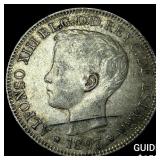 1897 Philippines Silver 1 Peso
