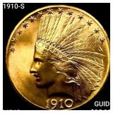 1910-S $10 Gold Eagle CHOICE BU