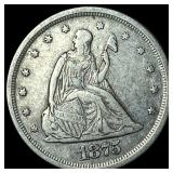 1875-S Silver Twenty Cents NEARLY  UNCIRCULATED