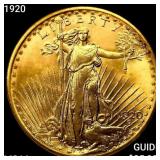 1920 $20 Gold Double Eagle CHOICE BU+