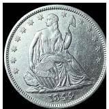 1844-O Silver Seated Liberty Half Dollar  UNCIRCU