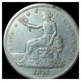 1876-S Silver Trade Dollar NEARLY  UNCIRCULATED