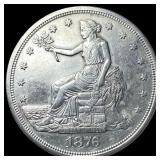 1876-S Silver Trade Dollar NEARLY  UNCIRCULATED
