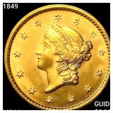1849 Rare Gold Dollar CHOICE BU