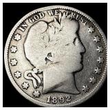 1892 Silver Half Dollar (Barber) NICELY CIRCULATED