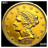 1851 $2.50 Gold Quarter Eagle UNCIRCULATED