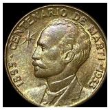 1953 Cuba Brass 1 Centavo - Commemorative