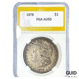 1878 Morgan Silver Dollar PGA AU50
