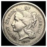 1866 Nickel Three-Cent Piece CLOSELY UNCIRCULATED
