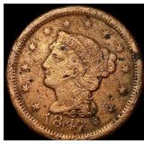 1847 Braided Hair Large Cent LIGHTLY CIRCULATED