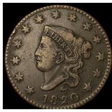 1820 Coronet Head Large Cent NEARLY UNCIRCULATED