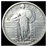 1917-S Silver Standing Liberty Quarter LIGHTLY CIR