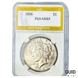 1926 Silver Peace Dollar PGA MS63