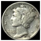 1925-S Silver Mercury Dime CLOSELY UNCIRCULATED