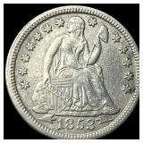 1853 Arrows Seated Liberty Dime CLOSELY  UNCIRCUL