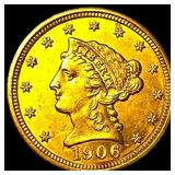 1906 Liberty Head Gold Quarter Eagle $2.50 CLOSELY