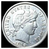 1914-D Silver Barber Dime CLOSELY  UNCIRCULATED