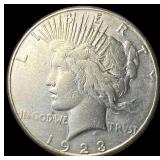 1923-S Silver Peace Dollar NEARLY  UNCIRCULATED