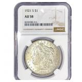 1921-S Morgan Silver Dollar NGC AU58
