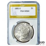 1881-S Morgan Silver Dollar PGA MS64