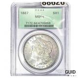 1887 Morgan Silver Dollar PCGS MS64