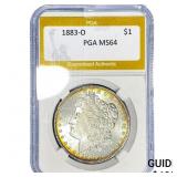 1883-O Morgan Silver Dollar PGA MS64