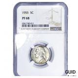 1955 Jefferson Nickel NGC PF68