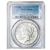 1922-D Silver Peace Dollar PCGS MS62