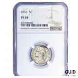 1953 Jefferson Nickel NGC PF69