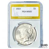 1923 Silver Peace Dollar PGA MS65