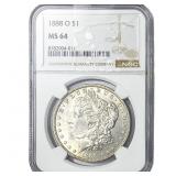 1888-O Morgan Silver Dollar NGC MS64