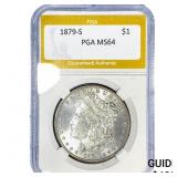 1879-S Morgan Silver Dollar PGA MS64