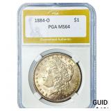 1884-O Morgan Silver Dollar PGA MS64