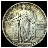 1917 Type 1 Standing Liberty Quarter CLOSELY UNCIR