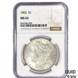 1903 Morgan Silver Dollar NGC MS62