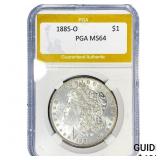 1885-O Morgan Silver Dollar PGA MS64