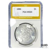1886 Morgan Silver Dollar PGA MS64
