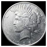 1925-S Silver Peace Dollar NEARLY  UNCIRCULATED