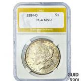 1884-O Morgan Silver Dollar PGA MS63
