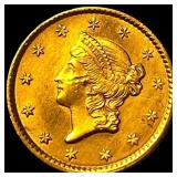 1851 Gold $1 Type 1 CLOSELY UNCIRCULATED