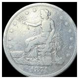 1874-CC Silver Trade Dollar LIGHTLY CIRCULATED