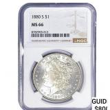 1880-S Morgan Silver Dollar NGC MS66